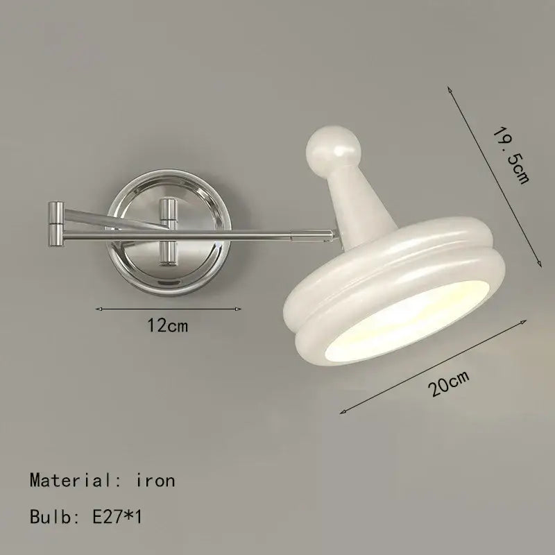 Chrome Ceramic Wall Lamp