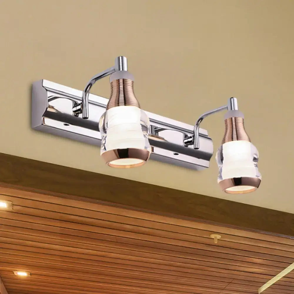 Chrome Rose Vanity Light