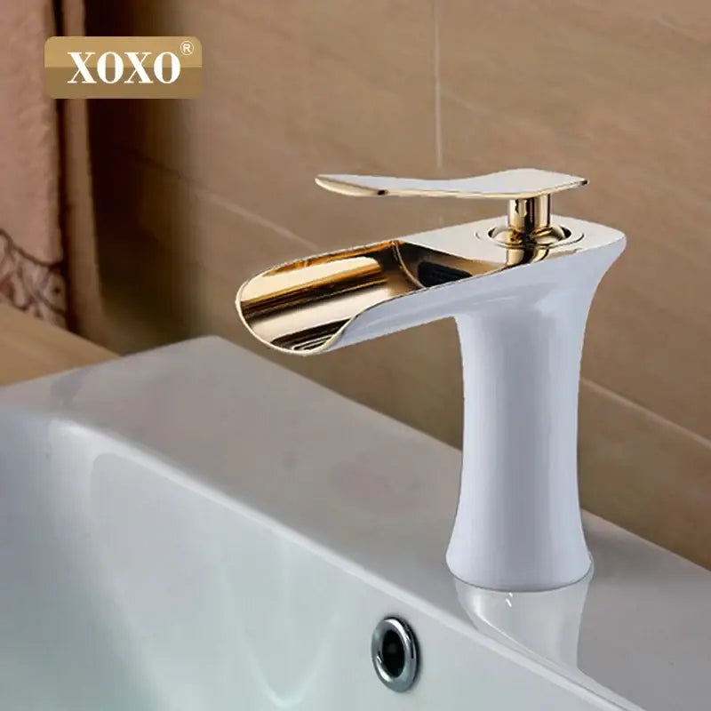 White Copper Waterfall Faucet