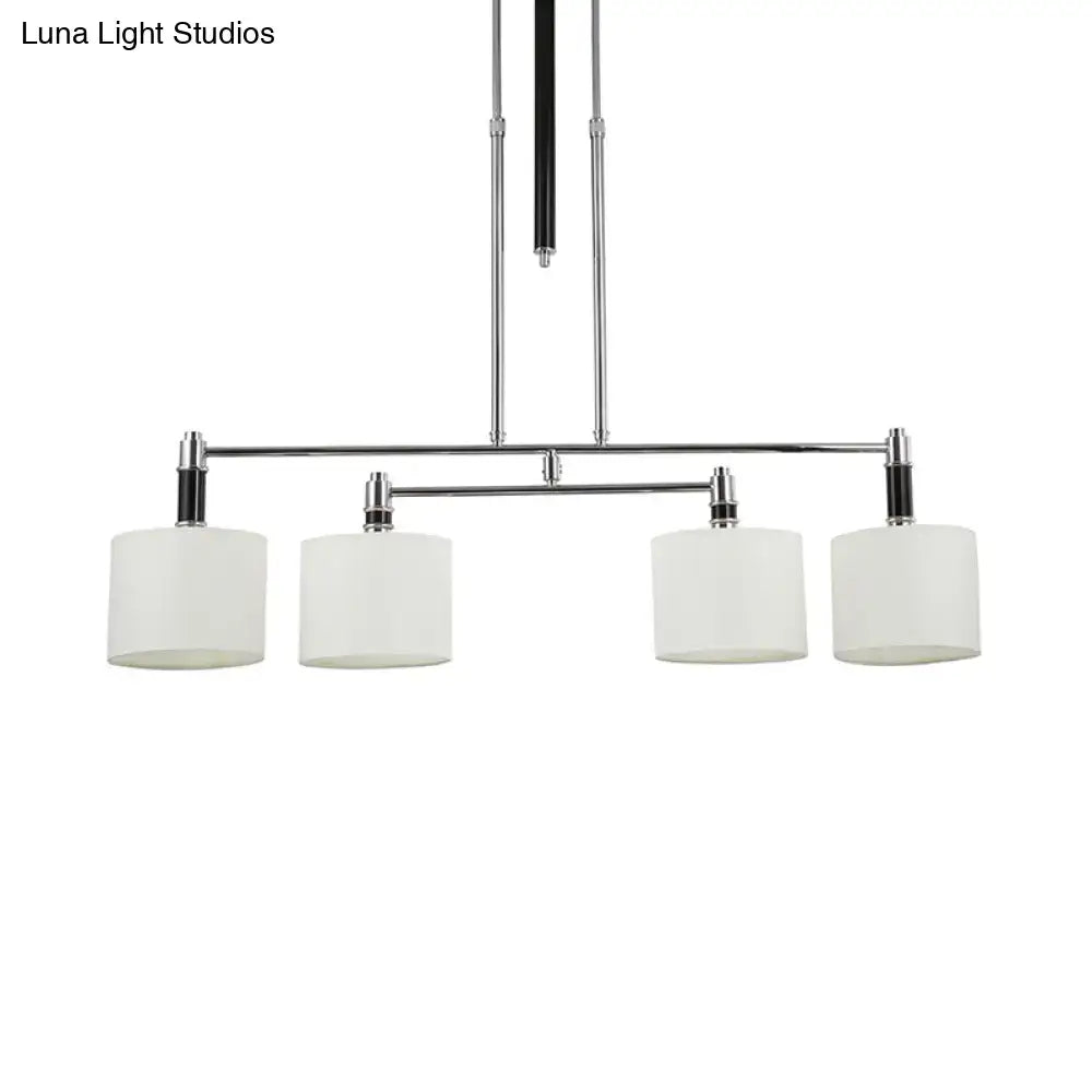 White Fabric Pendant Light