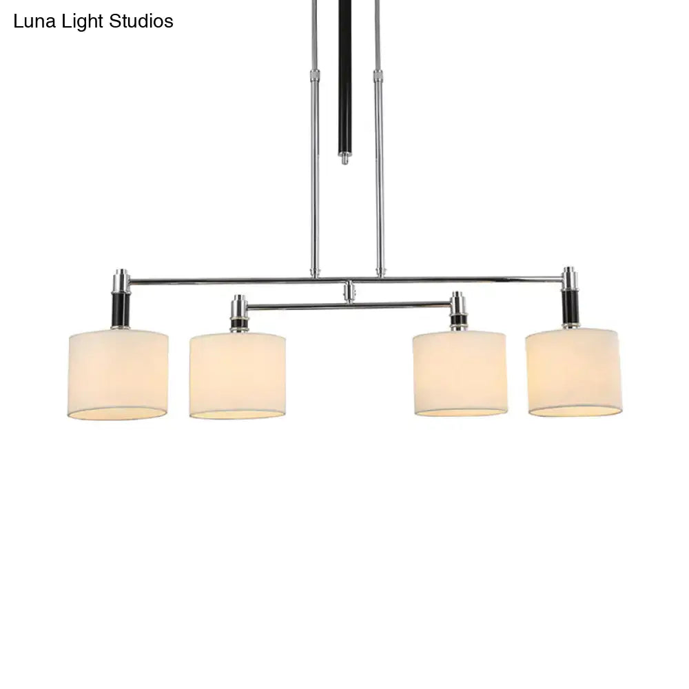 White Fabric Pendant Light