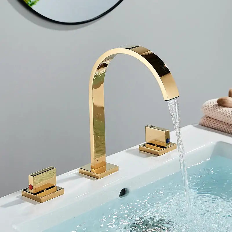 Chrome Dual Handle Bathroom Faucet