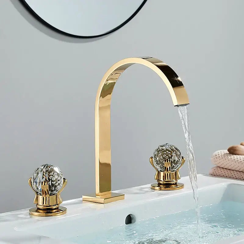 Chrome Dual Handle Bathroom Faucet