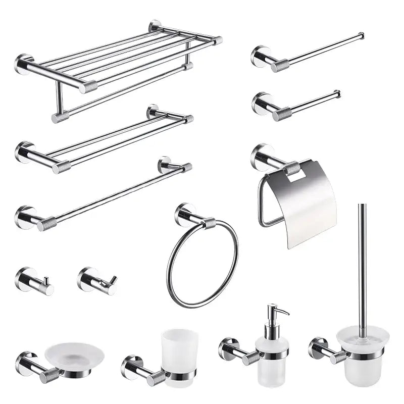 Chrome Bathroom Essentials Set