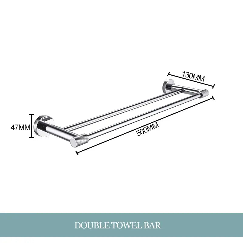 Chrome Bathroom Essentials Set