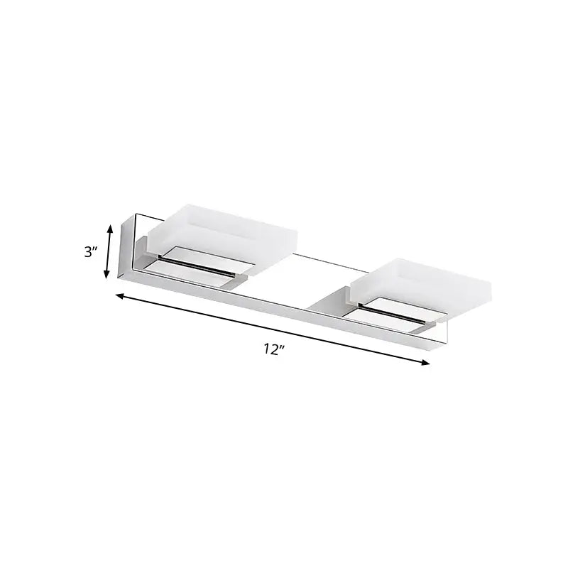 Chrome Vanity Light Acrylic 2-5 Light Options