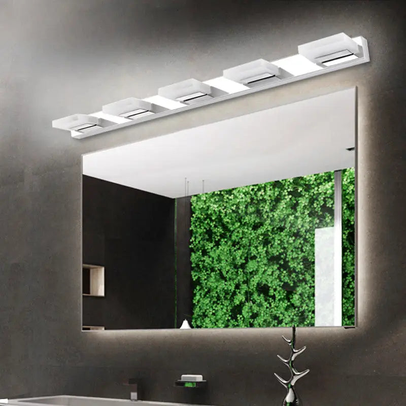 Chrome Vanity Light Acrylic 2-5 Light Options