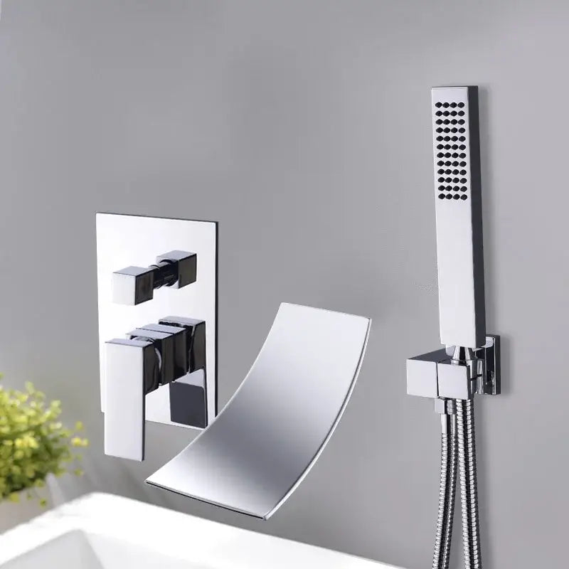 Chrome Waterfall Bathtub Faucet