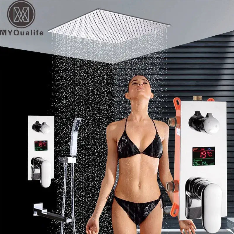 Chrome Rainfall Shower Faucet
