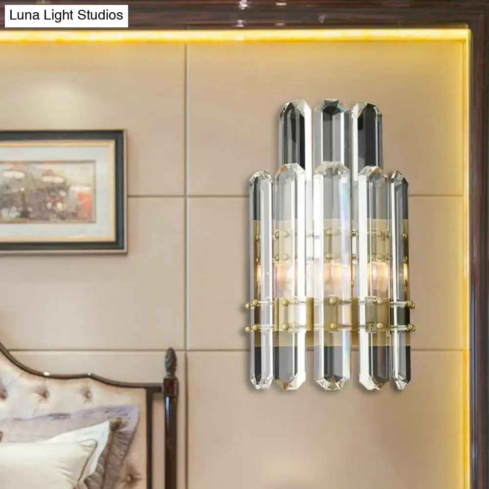 Crystal Chrome Wall Sconce