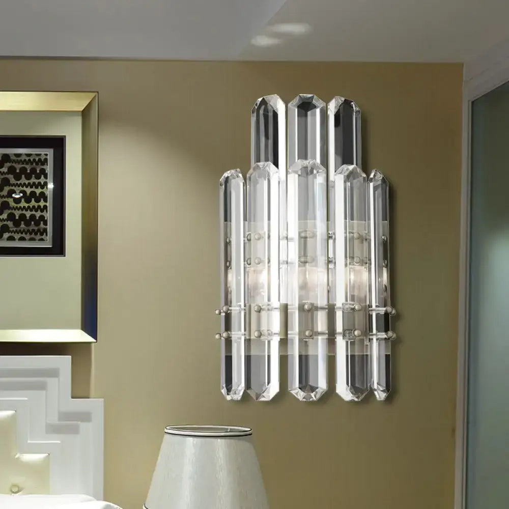 Crystal Chrome Wall Sconce