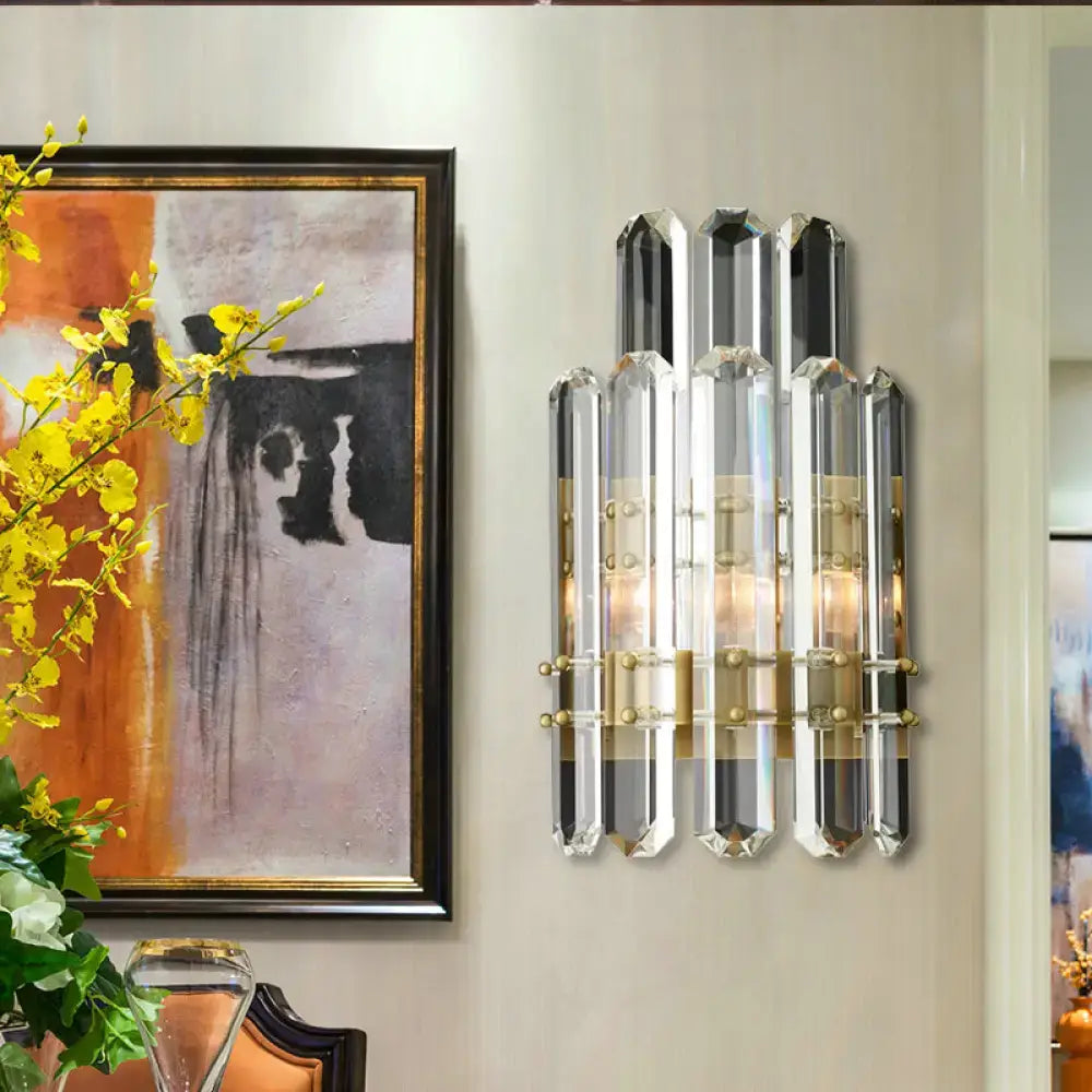 Crystal Chrome Wall Sconce