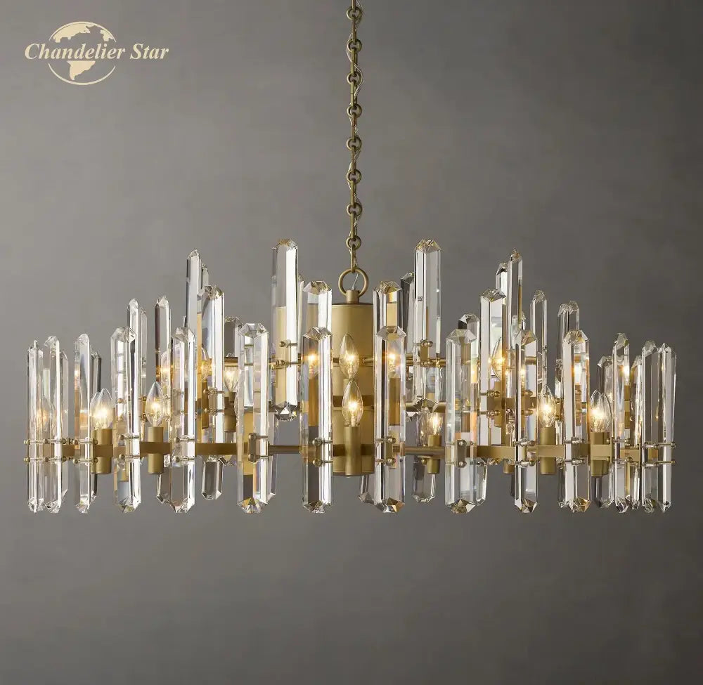 Black Metal Crystal Chandelier