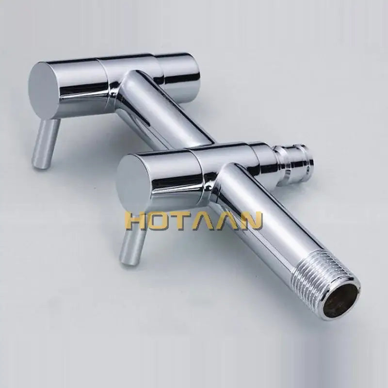 Chrome Brass Dual Faucet