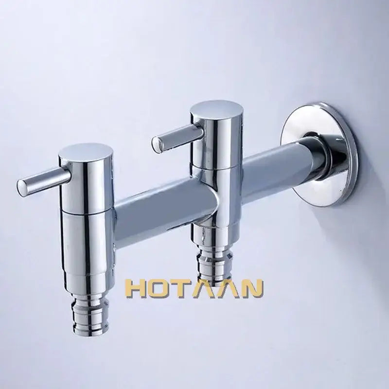 Chrome Brass Dual Faucet