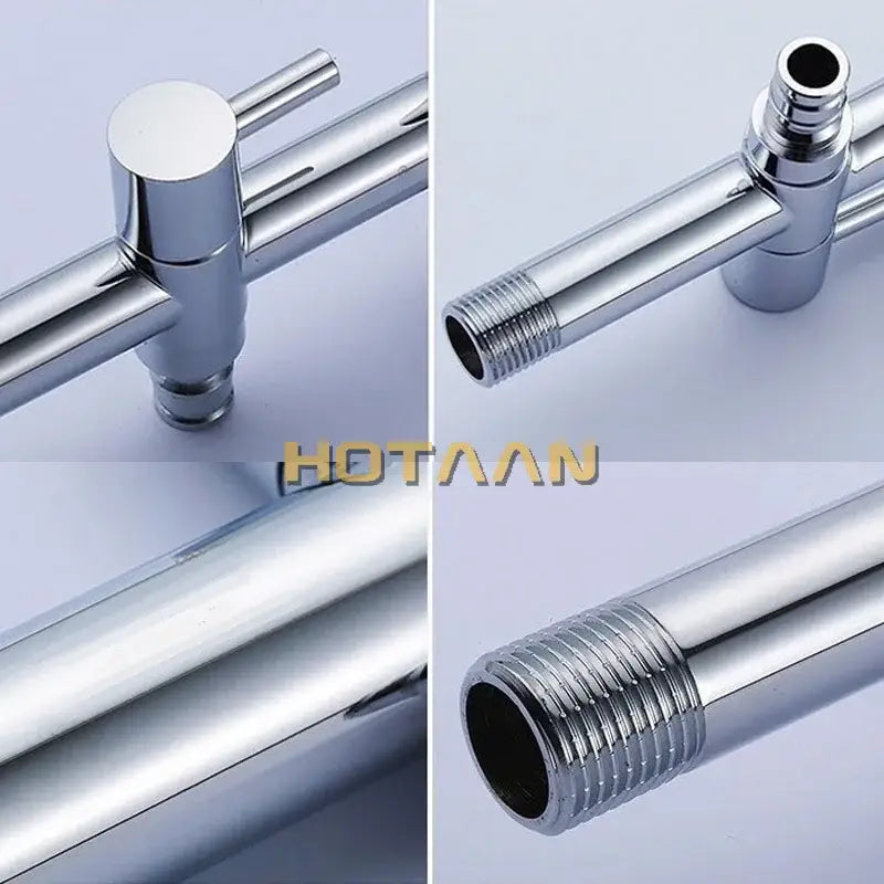 Chrome Brass Dual Faucet
