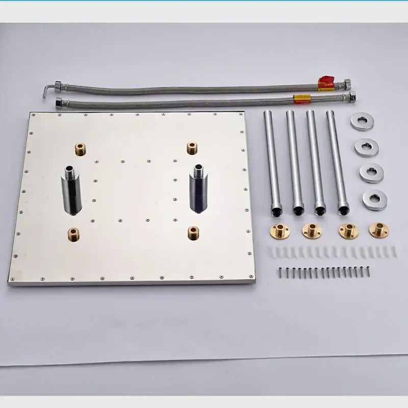 Nickel LED Rainfall Shower
