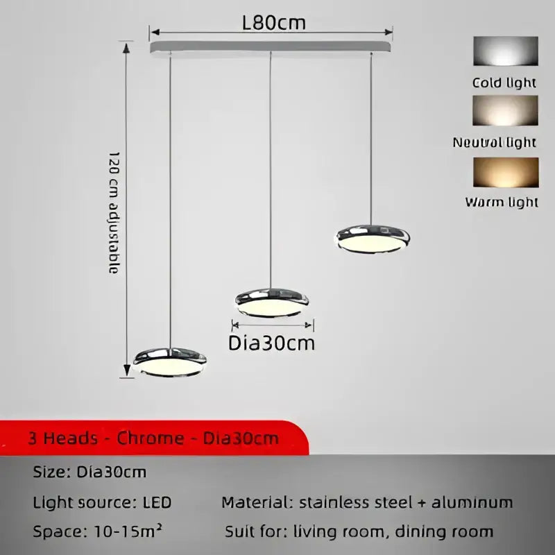 Chrome Circular Pendant Light