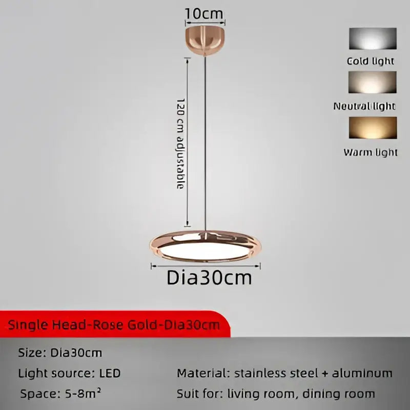 Chrome Circular Pendant Light