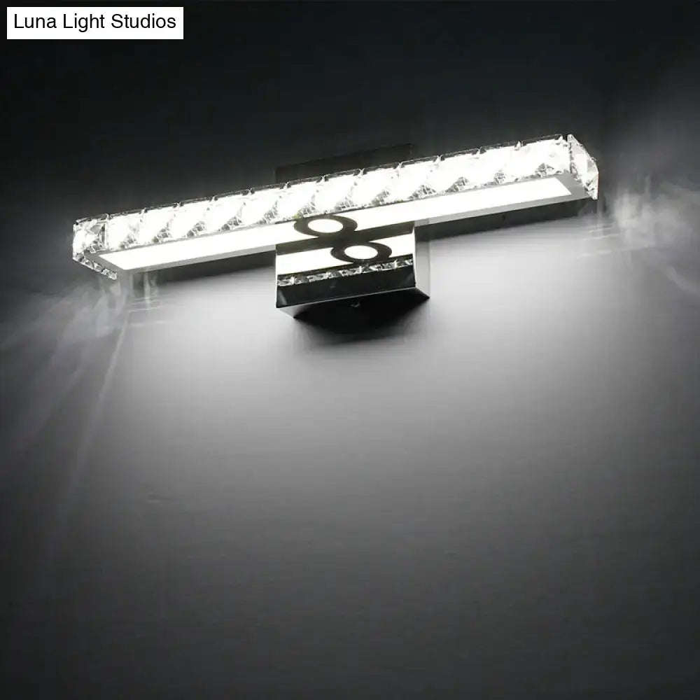 Chrome Crystal LED Bathroom Light