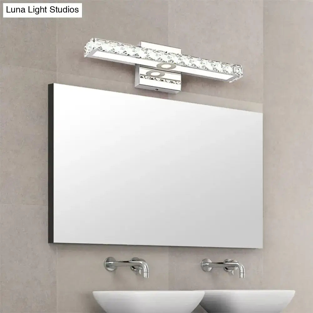 Chrome Crystal LED Bathroom Light