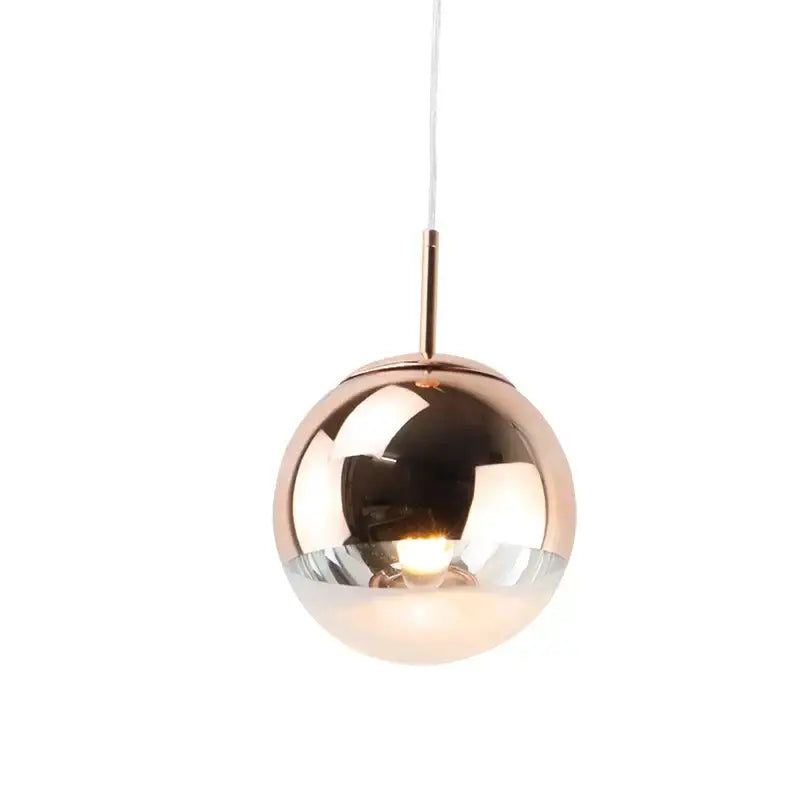Rose Gold Glass Pendant 15 or 20cm Size