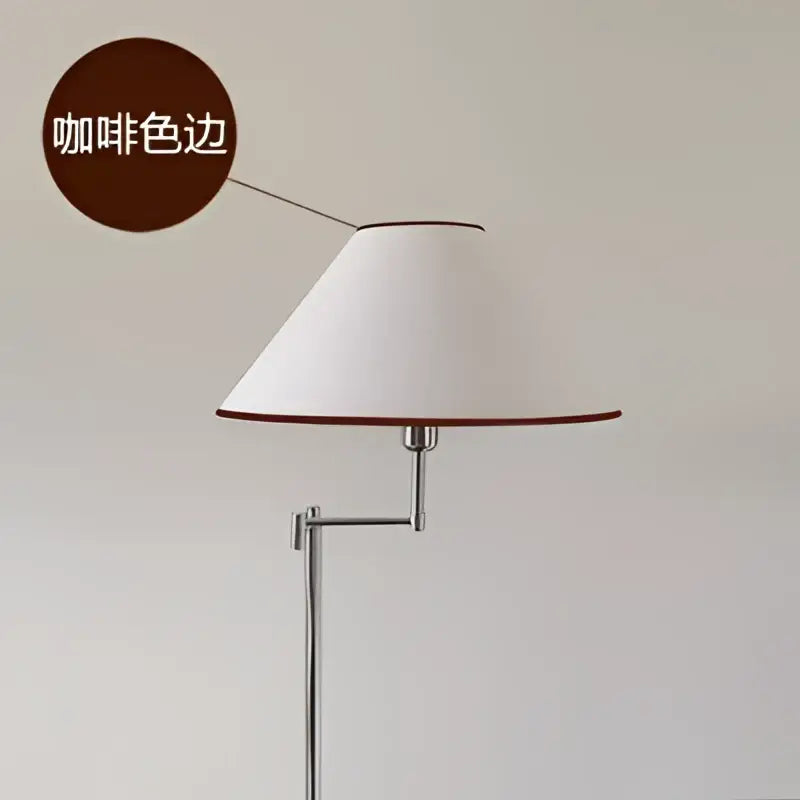 Chrome Cream Floor Lamp