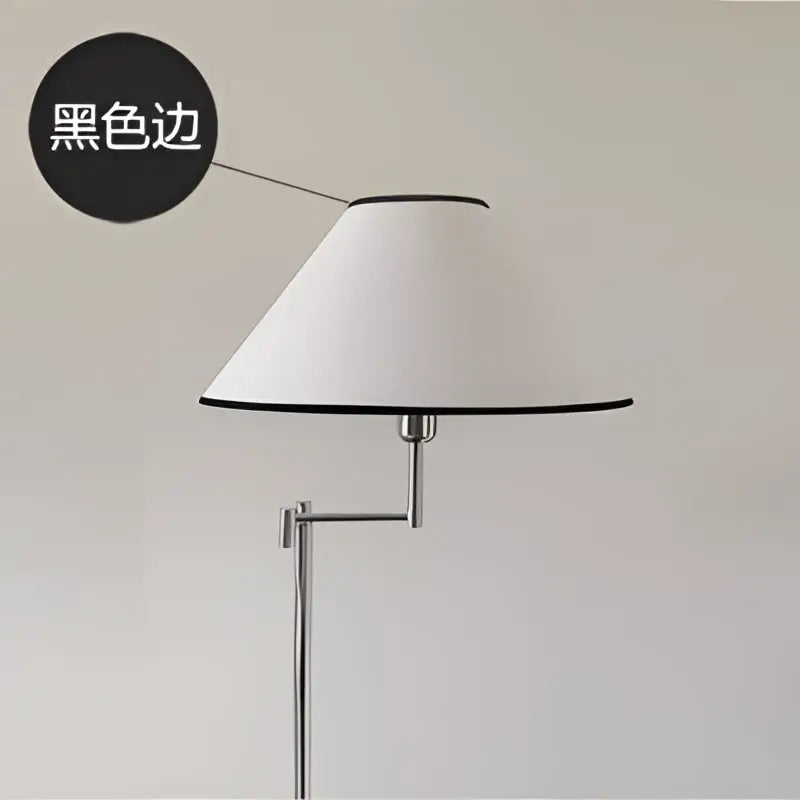 Chrome Cream Floor Lamp
