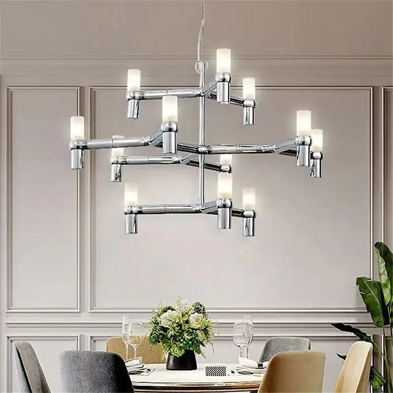 Chrome Multi-Tier Chandelier