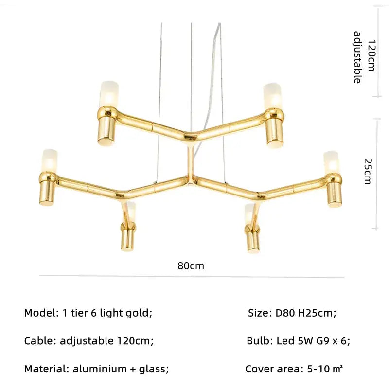 Chrome Multi-Tier Chandelier