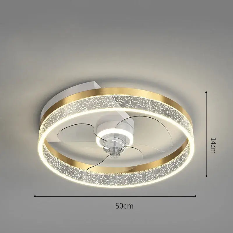 Chrome Crystal Ceiling Fan Light