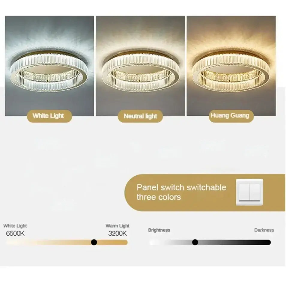 Chrome Crystal Circle Chandelier