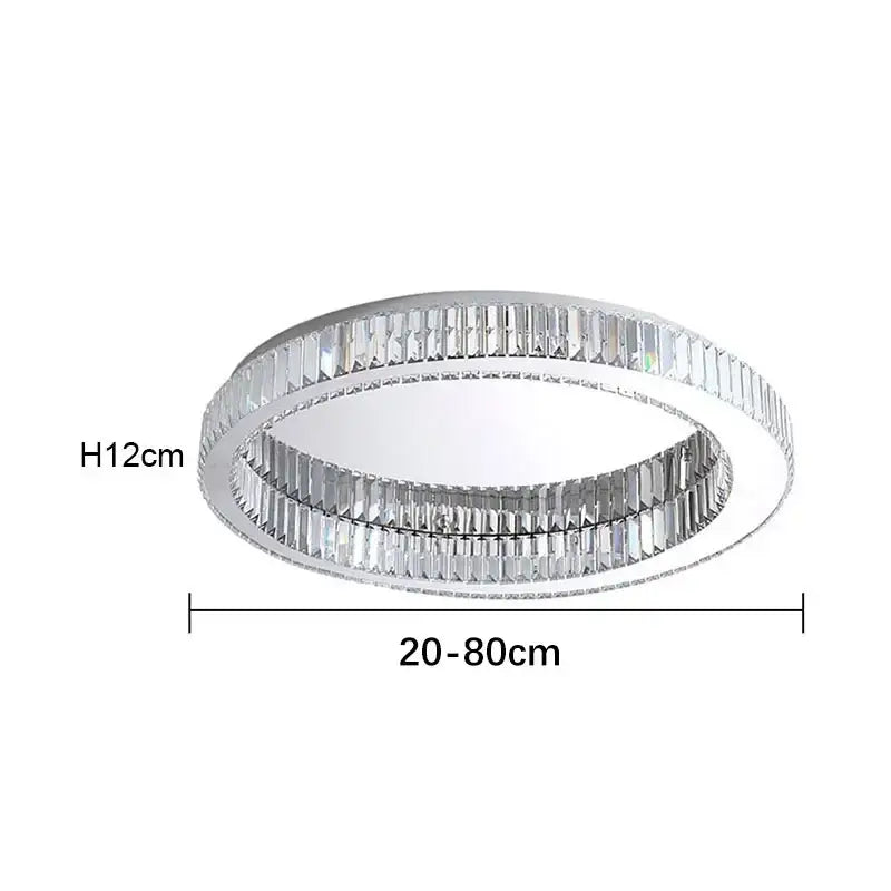 Chrome Crystal Circle Chandelier