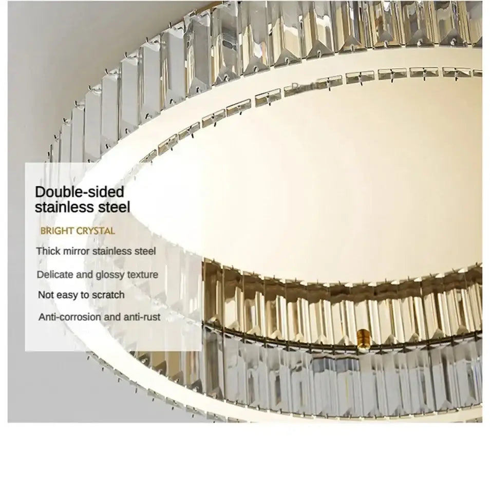 Chrome Crystal Circle Chandelier