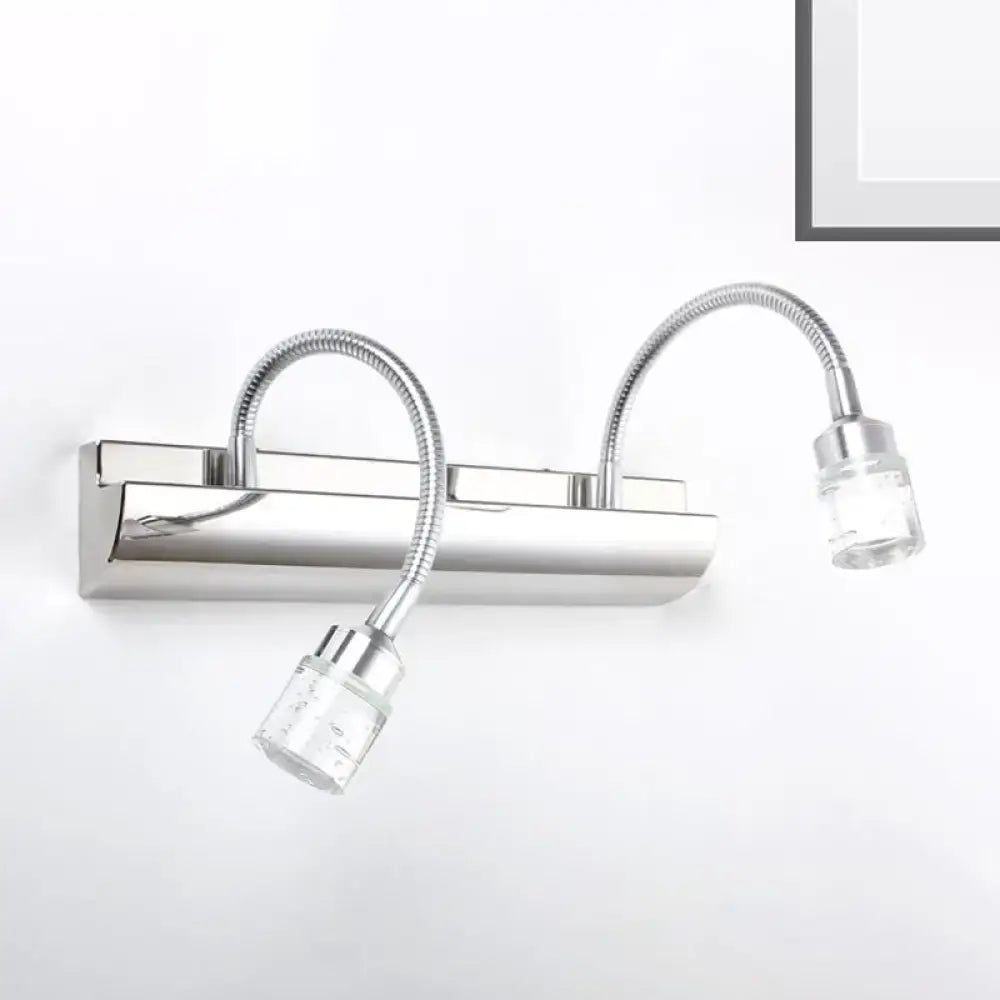 Chrome Crystal Cylinder Wall Sconce