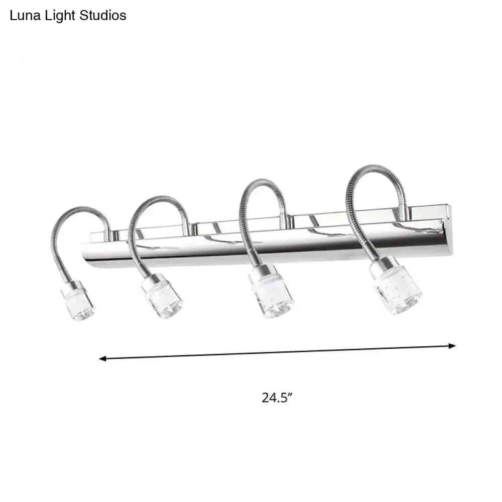 Chrome Crystal Cylinder Wall Sconce
