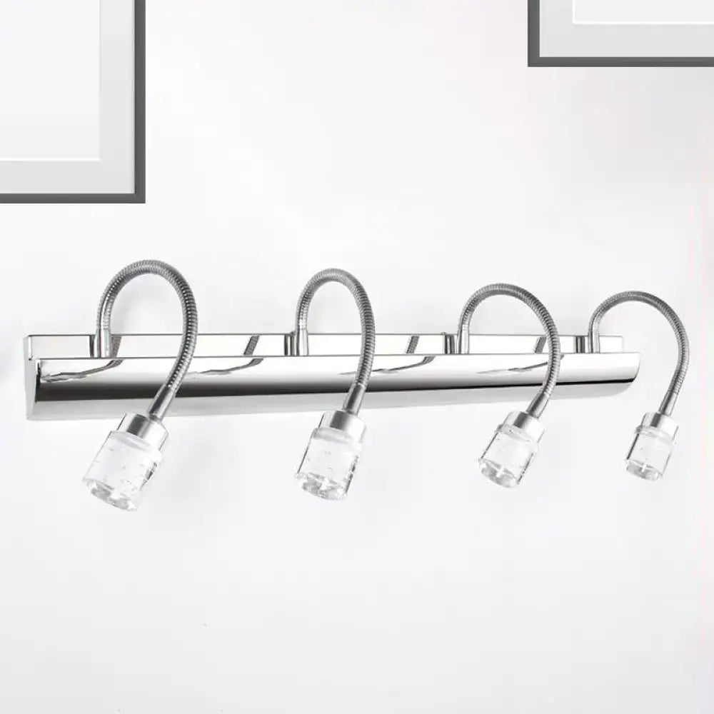Chrome Crystal Cylinder Wall Sconce
