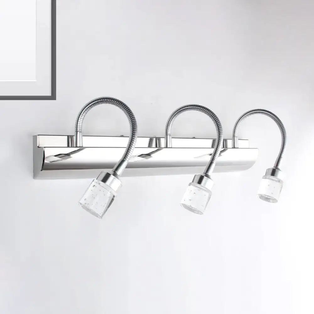 Chrome Crystal Cylinder Wall Sconce