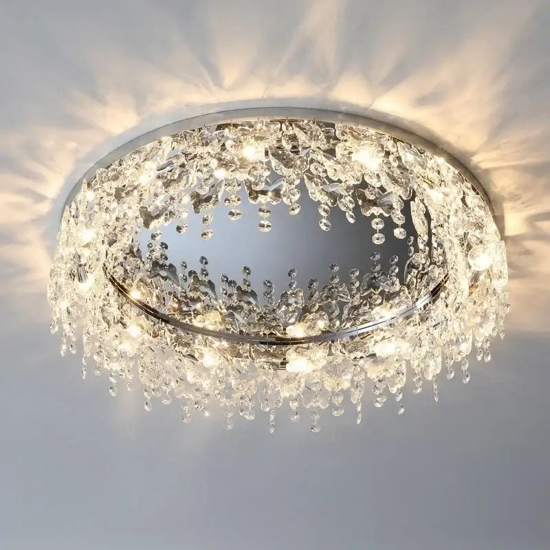 Chrome Crystal LED Chandelier 50 To 80cm