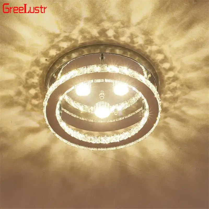 Chrome Crystal Bedroom Light