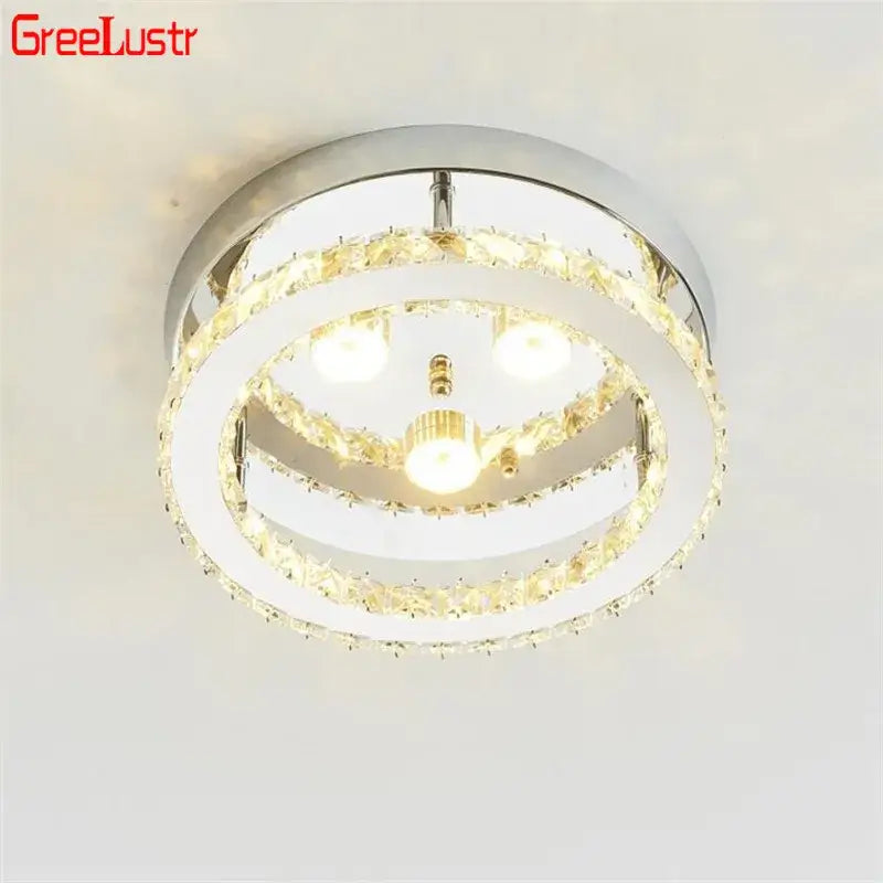 Chrome Crystal Bedroom Light