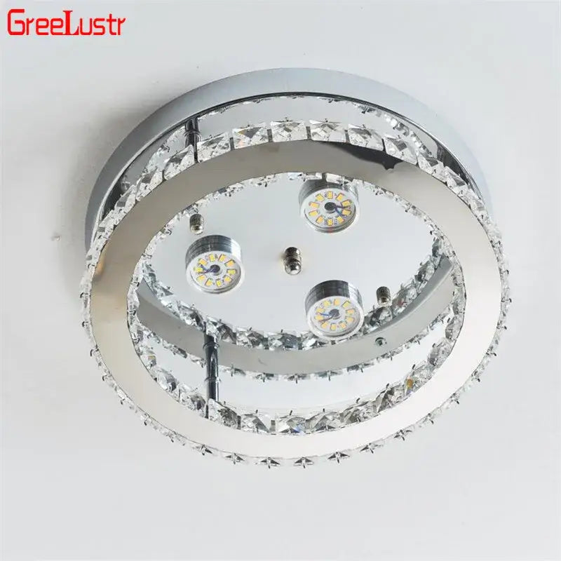Chrome Crystal Bedroom Light
