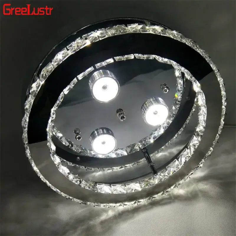Chrome Crystal Bedroom Light