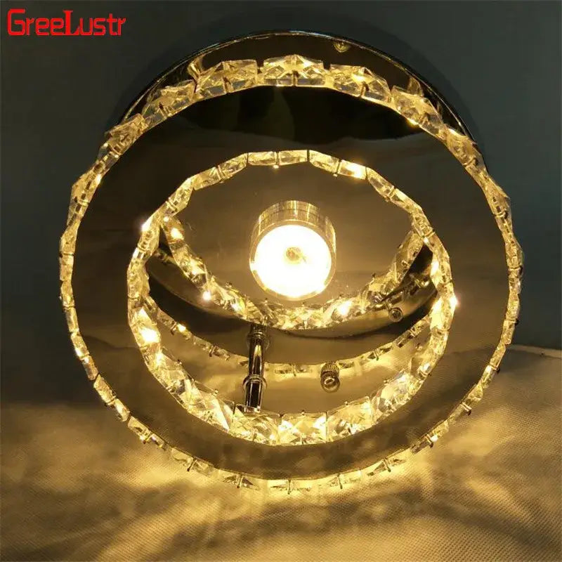 Chrome Crystal Bedroom Light
