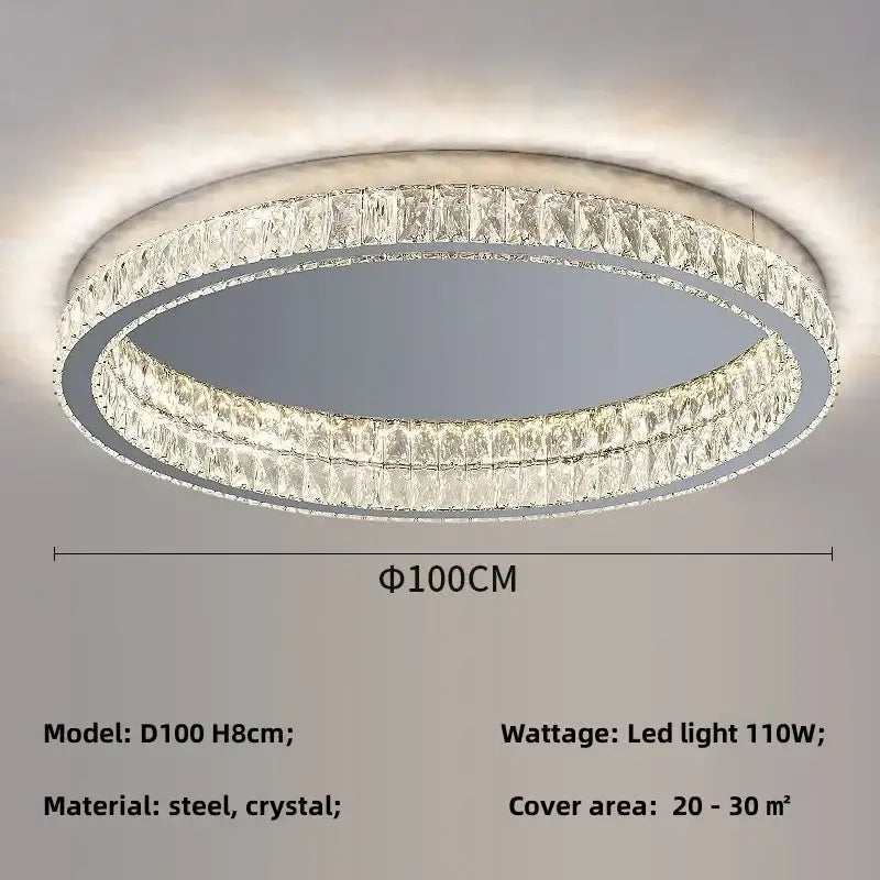 Dimmable Crystal Ceiling Lamp