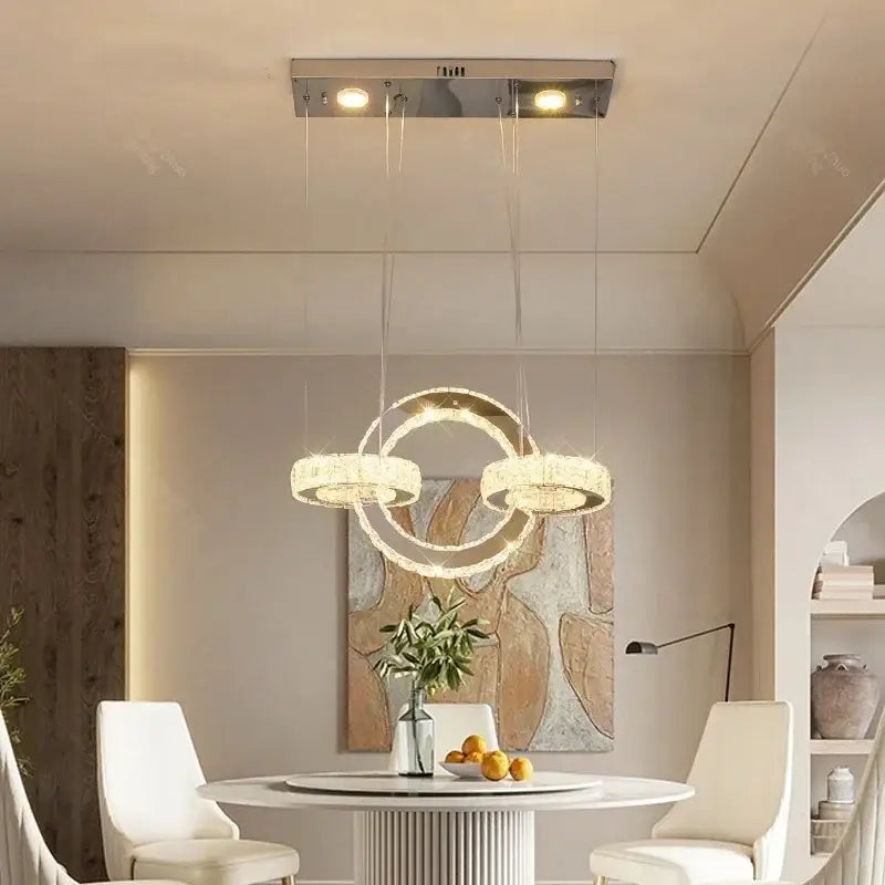 Crystal Ring Bedroom Chandelier