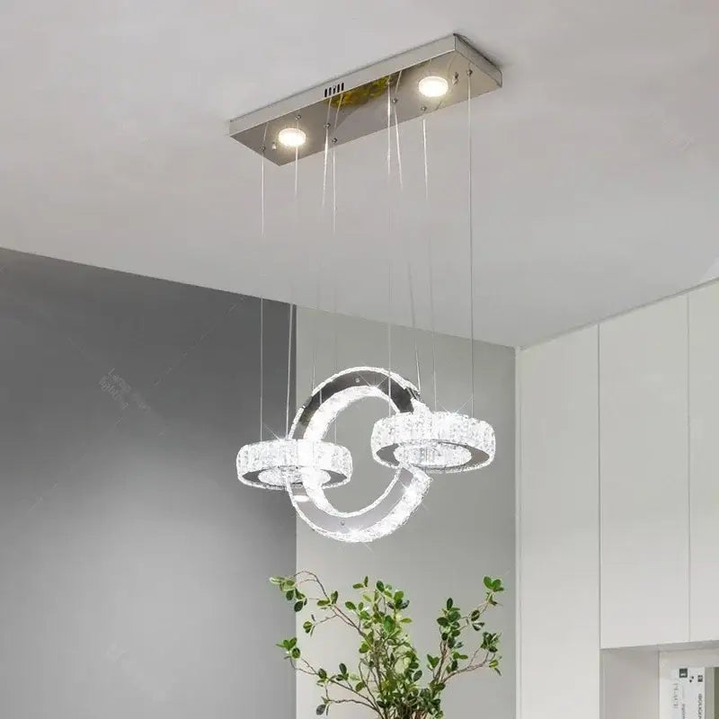 Crystal Ring Bedroom Chandelier