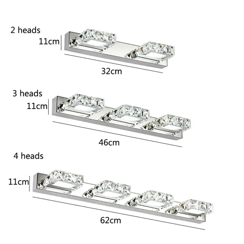 Chrome Crystal Mirror Light