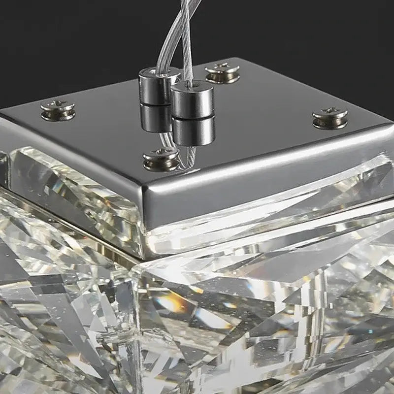 Gold Crystal Remote Dimming Ceiling Chandelier
