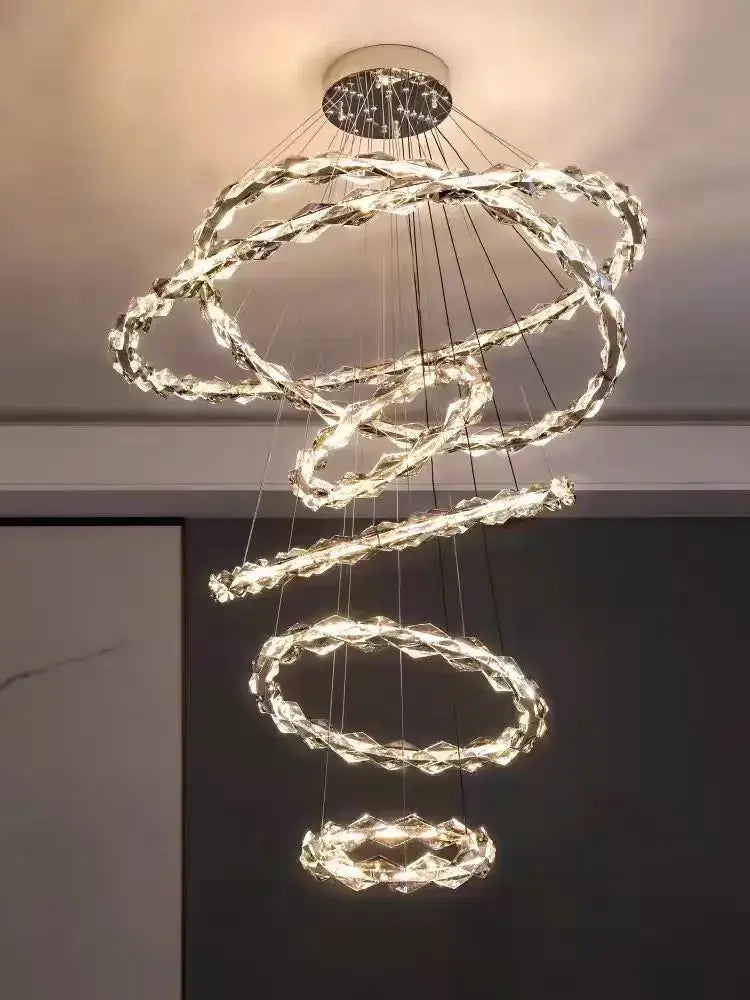 Chrome Dimmable Crystal Chandelier